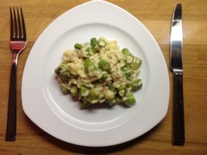 Risotto italiano mit grünem Spargel