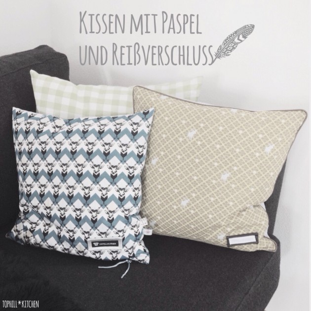 Tutorial | Kissen mit Paspel und Reißverschluss