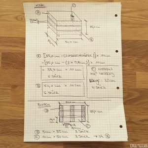 Skizze und Maße für Pflanzkiste selber machen